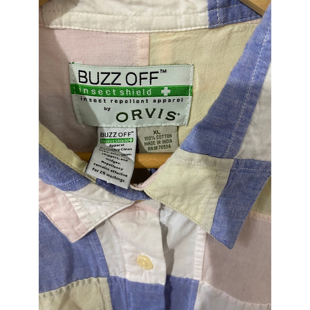 Orvis Buzz Off Insect Shield Patchwork Shirt XL P… - image 3